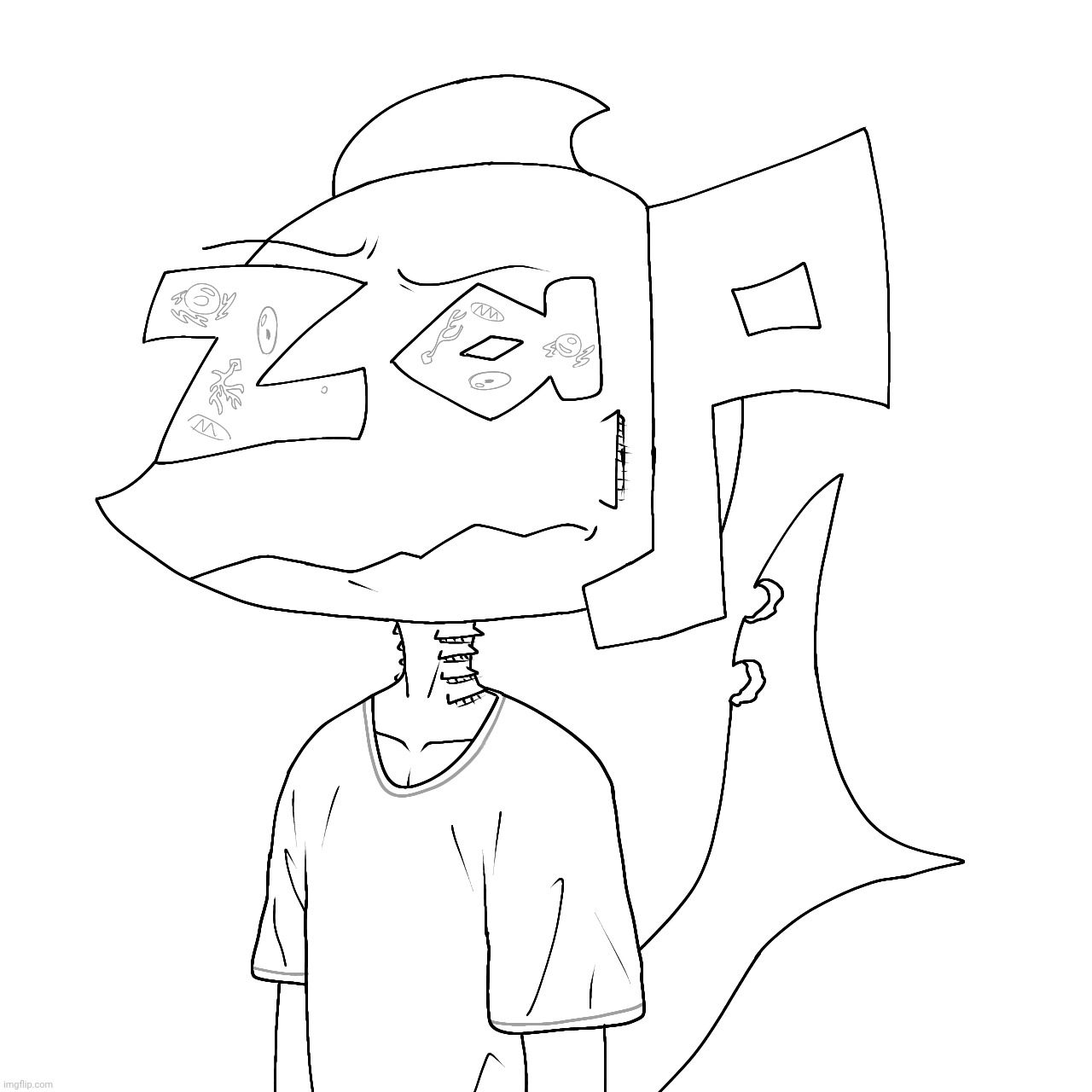 What do y'all think about the overly detailed zap sketch | made w/ Imgflip meme maker