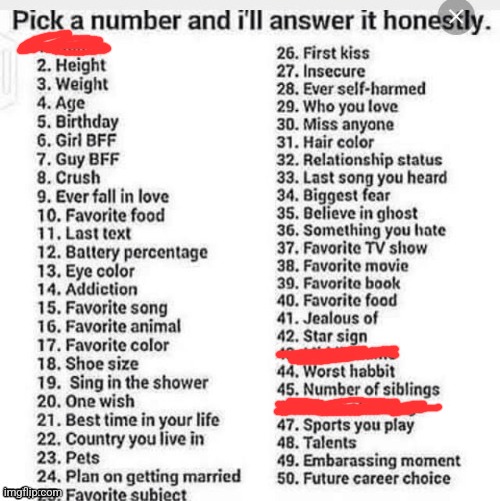 Go ahead lol | image tagged in pick a number and i ll answer it honestly | made w/ Imgflip meme maker