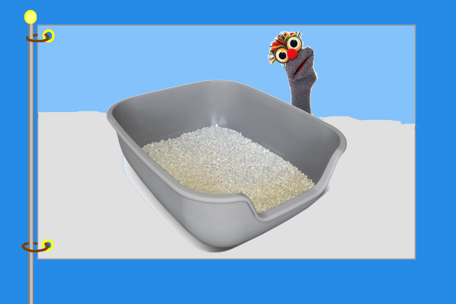 Sock Puppet Litter Box Flag Blank Meme Template