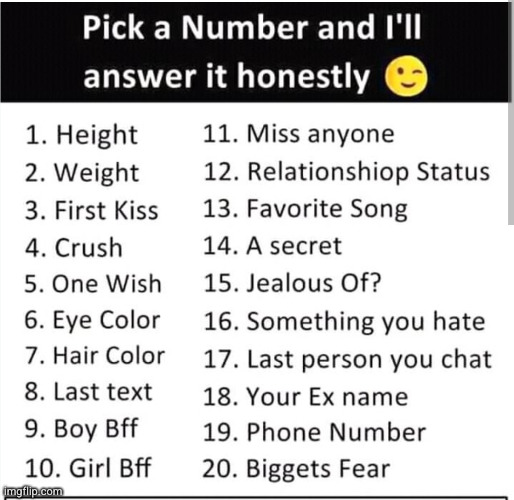 Pick a number | image tagged in pick a number | made w/ Imgflip meme maker