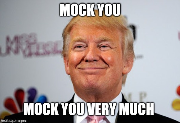 Donald trump approves | MOCK YOU MOCK YOU VERY MUCH | image tagged in donald trump approves | made w/ Imgflip meme maker