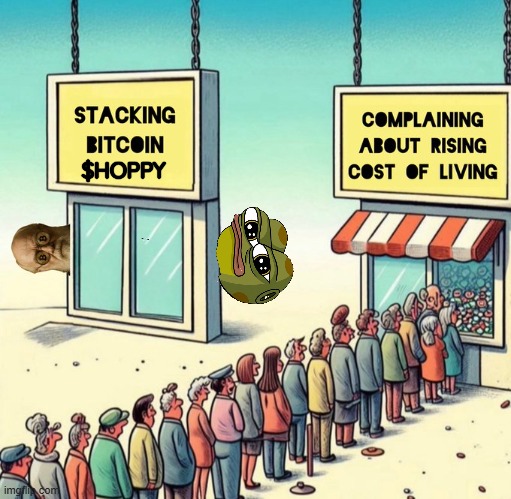 STACK BITCOIN | $HOPPY | image tagged in btc,bitconi,hoppy,stack sats,100x,100xgem | made w/ Imgflip meme maker