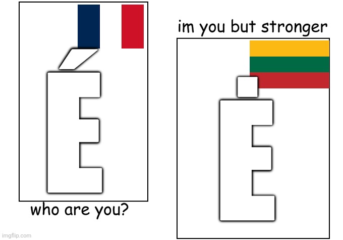 /tp @a[country=Lithuania] ~ ~ ~ | É; Ė | image tagged in i'm you but stronger | made w/ Imgflip meme maker