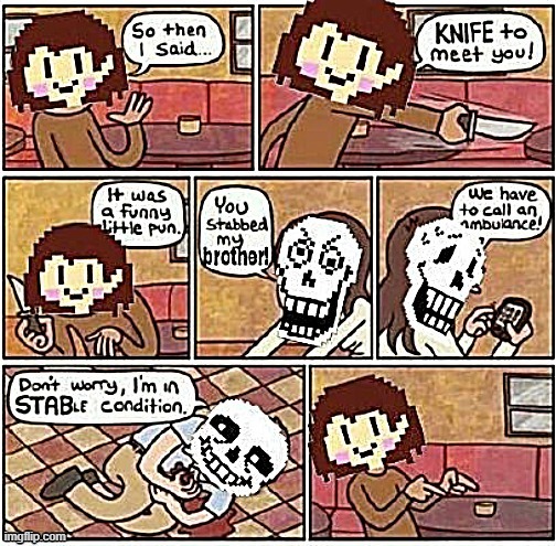image tagged in undertale,funny,memes,meme,chara,knife | made w/ Imgflip meme maker