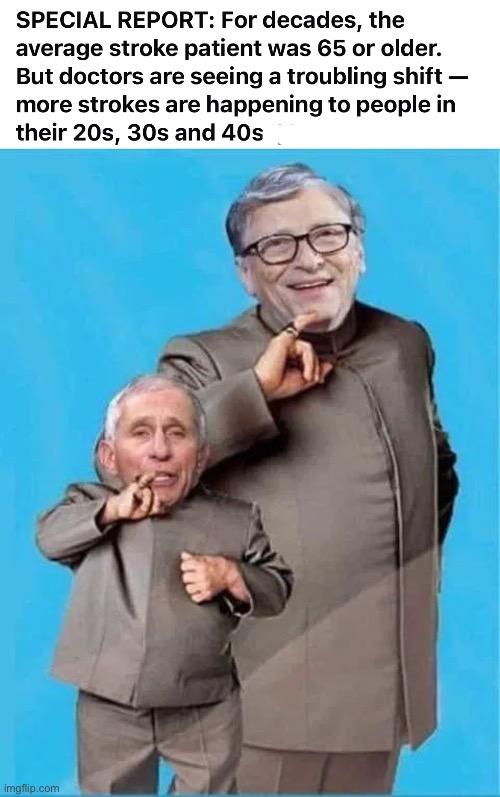 Shocking coincidence | image tagged in gates fauci dr evil mini me,politics lol,memes | made w/ Imgflip meme maker