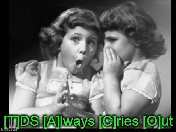 Friends sharing | [T]DS [A]lways [C]ries [O]ut | image tagged in friends sharing | made w/ Imgflip meme maker