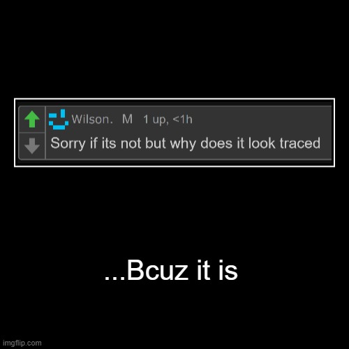 ...Bcuz it is | | image tagged in funny,demotivationals | made w/ Imgflip demotivational maker