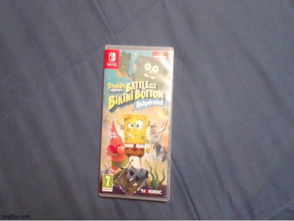 My Copy of BFBB Rehydrated Has PEGI | image tagged in spongebob | made w/ Imgflip meme maker