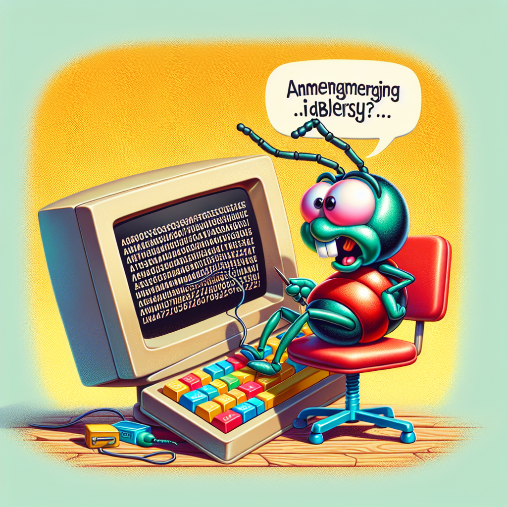 Drunken ant typing on computer Blank Meme Template