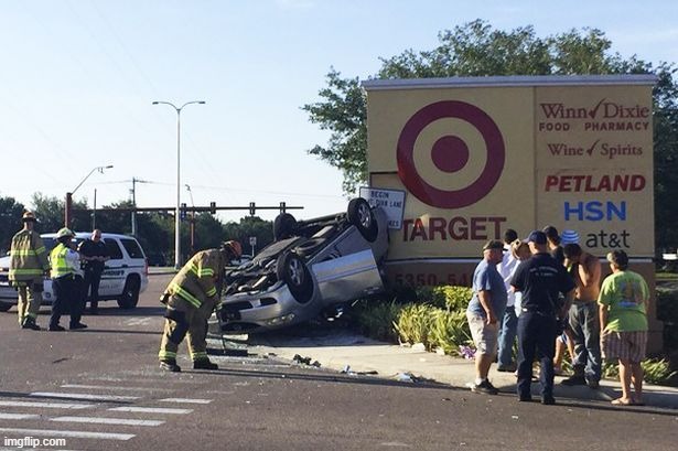 Target car crash | image tagged in target car crash | made w/ Imgflip meme maker