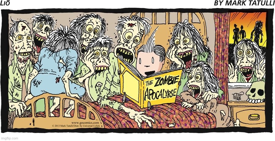 image tagged in comics,lio,zombies,story time | made w/ Imgflip meme maker