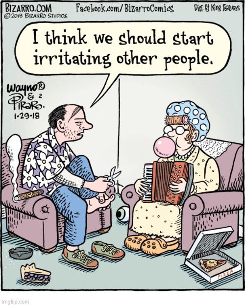 image tagged in comics,bizarro comics,irritating | made w/ Imgflip meme maker