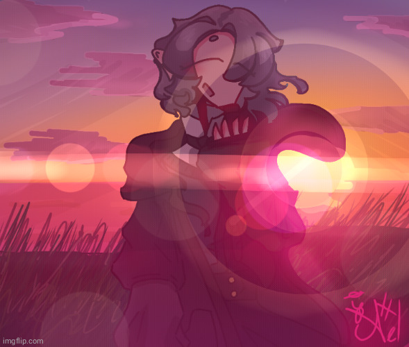 hello everyone i'm back what have i missed (and also this is my new oc Silvia) | image tagged in art | made w/ Imgflip meme maker
