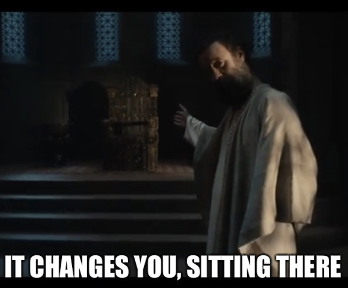 It changes you, sitting there Blank Meme Template