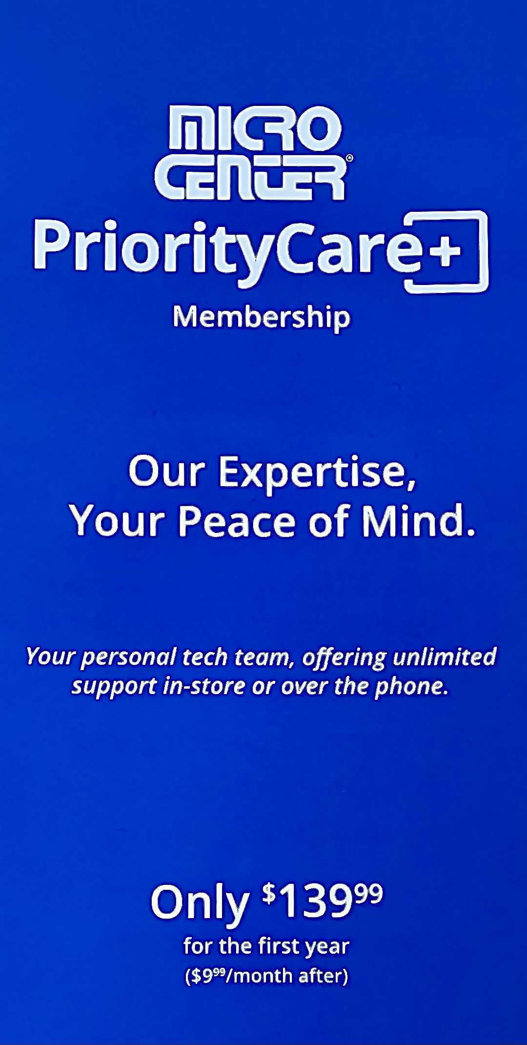 Micro center PriorityCare+ Pamphlet Blank Meme Template