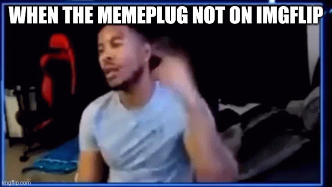 Mods ban him | WHEN THE MEMEPLUG NOT ON IMGFLIP | image tagged in mods ban him | made w/ Imgflip meme maker