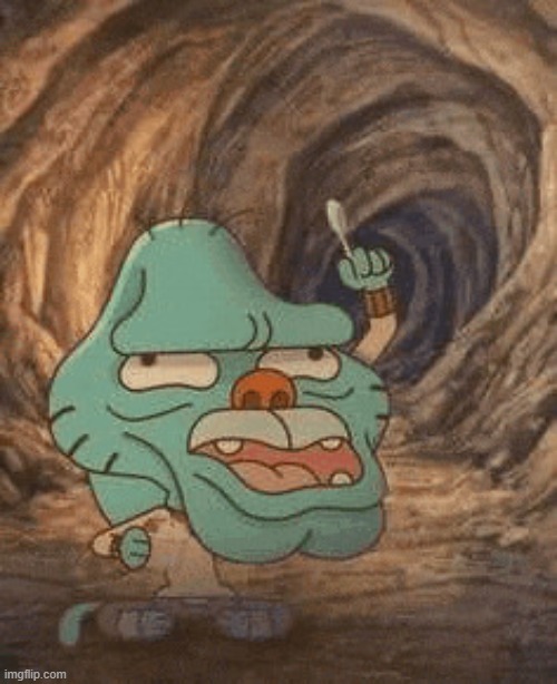 Gumball pointing up | image tagged in gumball pointing up | made w/ Imgflip meme maker