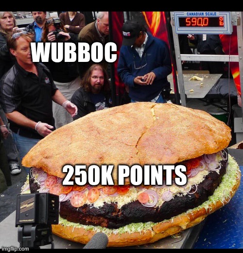 WUBBOC 250K POINTS | made w/ Imgflip meme maker