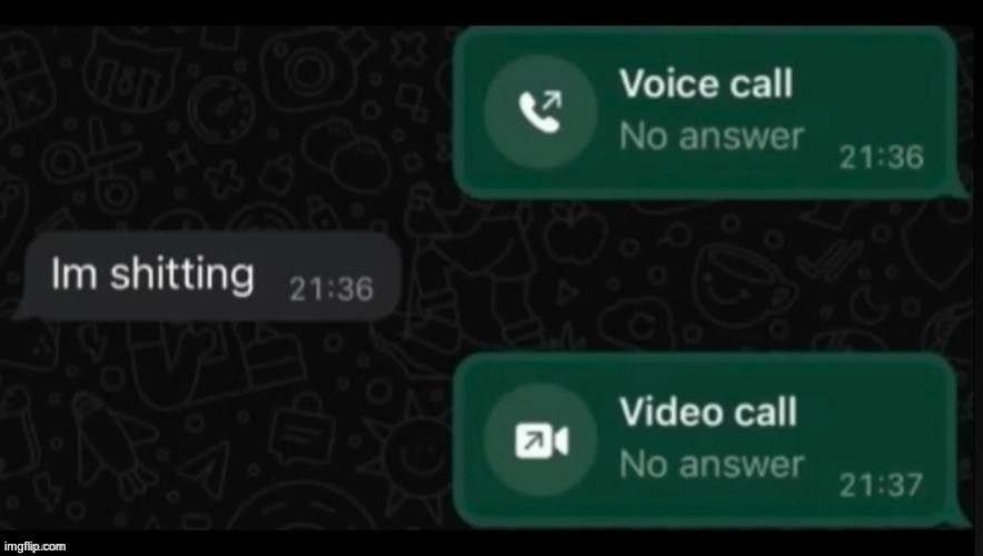 I'm shitting video call | image tagged in i'm shitting video call | made w/ Imgflip meme maker