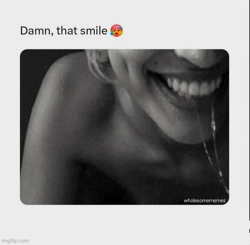 Smile? | image tagged in smile,blowjob | made w/ Imgflip meme maker