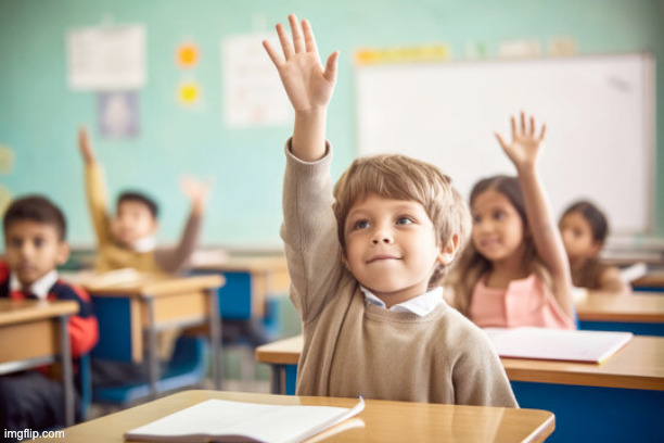 Kid raising hand in school | image tagged in kid raising hand in school | made w/ Imgflip meme maker