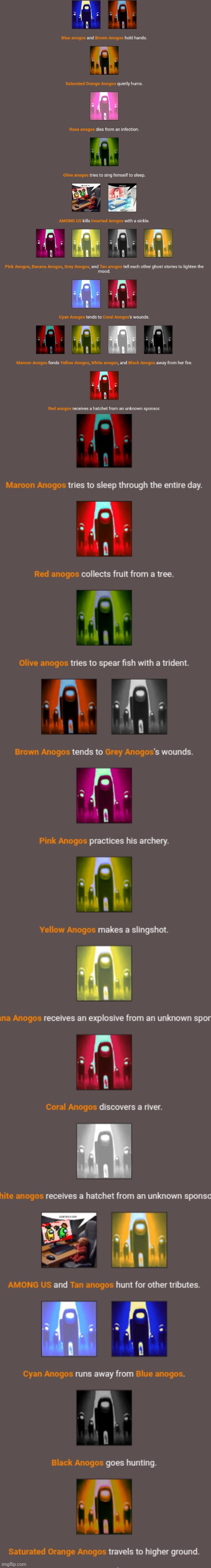 Blue and brown anogos in a tree- | made w/ Imgflip meme maker