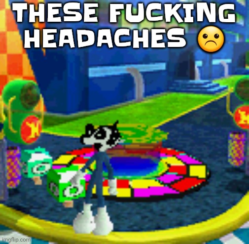 WHOAG | THESE FU‍CKING HEADACHES ☹️ | image tagged in whoag | made w/ Imgflip meme maker