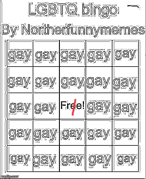 LGBTQ bingo by Norther | image tagged in lgbtq bingo by norther | made w/ Imgflip meme maker