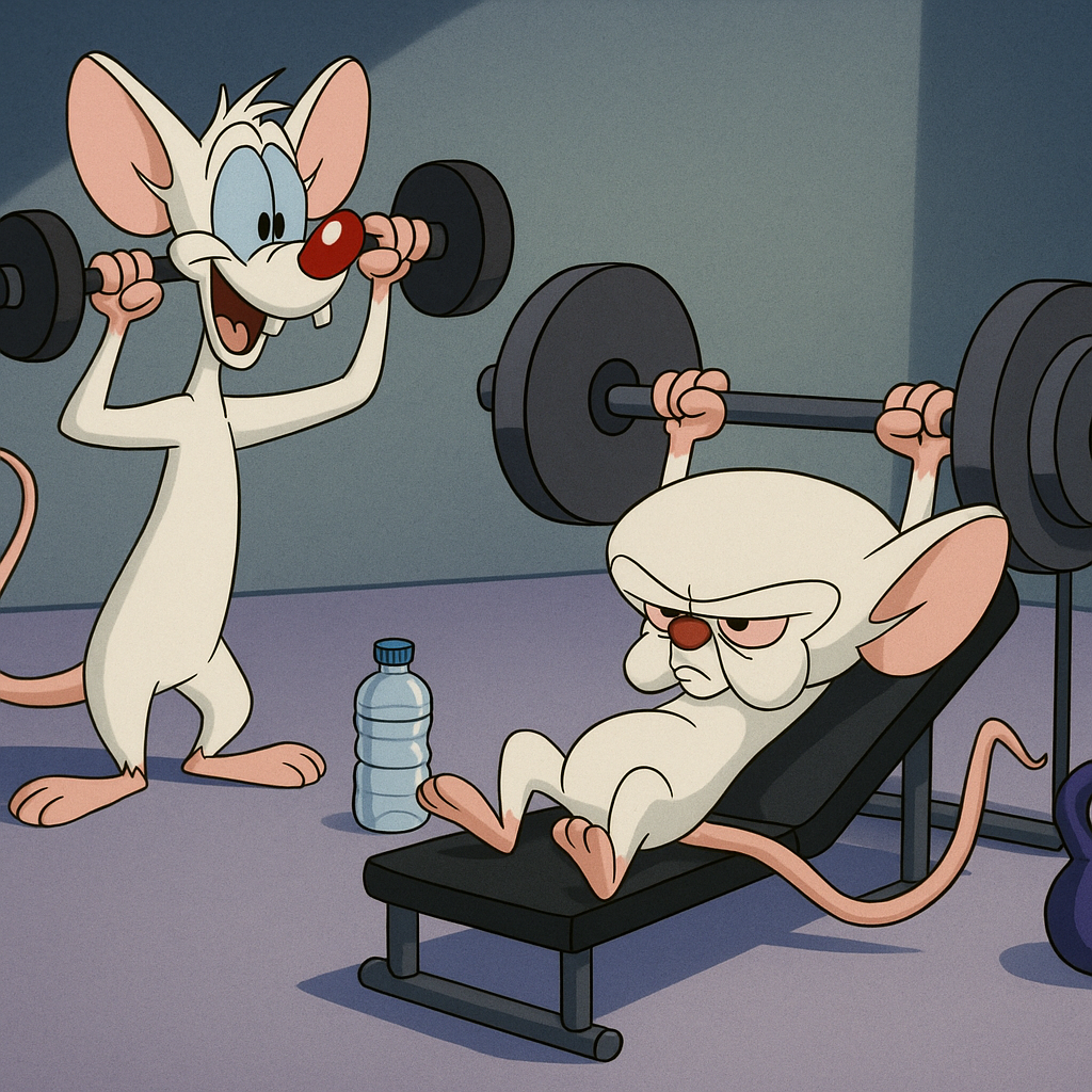 Pinky & Brain Workout Blank Meme Template