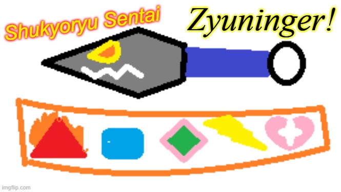 Zyuninger! | Zyuninger! Shukyoryu Sentai | image tagged in ninninger,zyuranger,abaranger,super sentai,power rangers | made w/ Imgflip meme maker