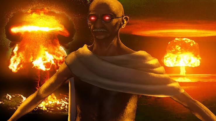 Nuclear Gandhi Blank Meme Template