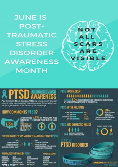 Happy PTSD awareness month! | image tagged in ptsd,june,awareness | made w/ Imgflip meme maker
