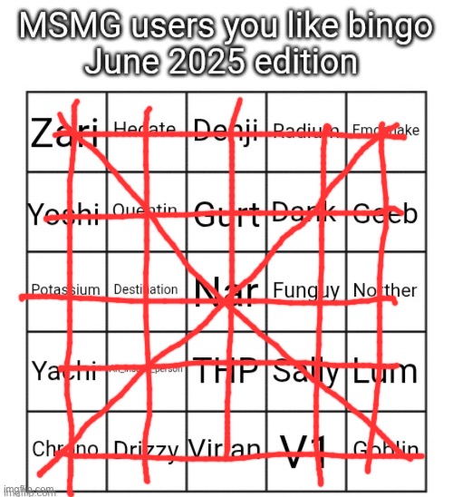 MSMG users you like bingo June 2025 edition | image tagged in msmg users you like bingo june 2025 edition | made w/ Imgflip meme maker