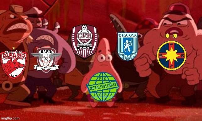 NO WAY METALOGLOBUS ARE PLAYING IN SUPERLIGA ROMANIEI 2025/2026 EDITION!!!! WE HAVE 4 BUCHAREST CLUBS IN THE TOP TIER!!!!!! | image tagged in metaloglobus,superliga,fcsb,cfr,craiova,sports | made w/ Imgflip meme maker