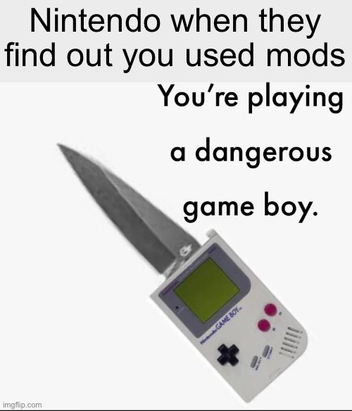 Are Wii going to have a problem | Nintendo when they find out you used mods | image tagged in nintendo | made w/ Imgflip meme maker