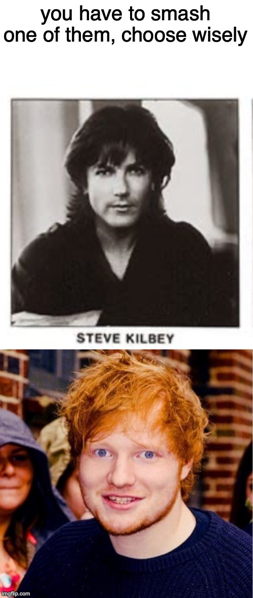 ED SHEERAN AND BILBO BAGGINS ARE RELATED | you have to smash one of them, choose wisely | image tagged in thin white template,steve kilbey,ed sheeran | made w/ Imgflip meme maker