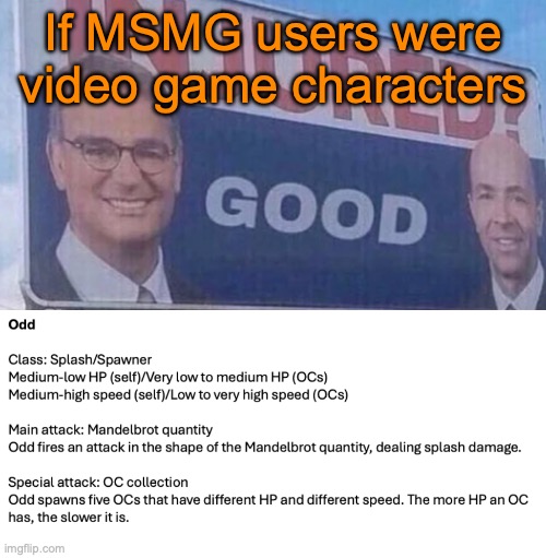 If MSMG users were video game characters | image tagged in injured good announcement | made w/ Imgflip meme maker