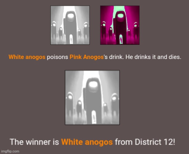 And we have a winner... GG WHITE ANOGOS | made w/ Imgflip meme maker