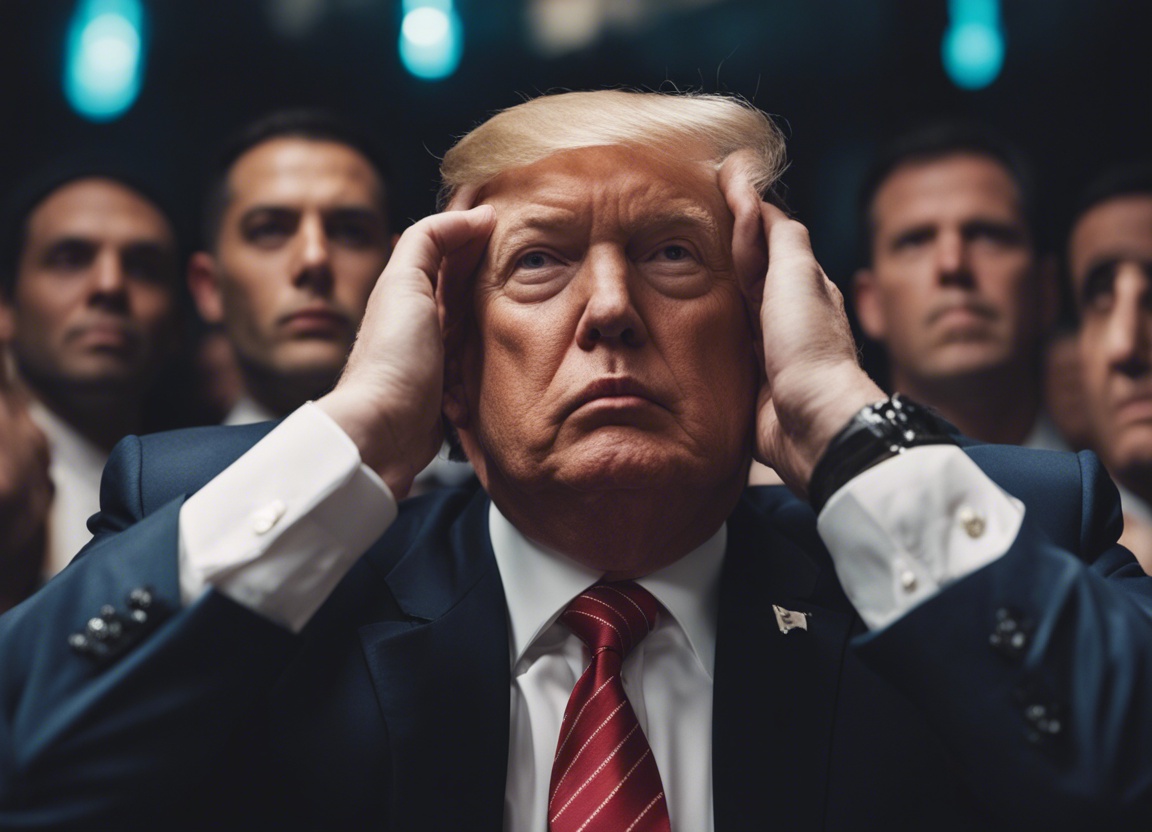 Trump trying to stop the voices in his head Blank Meme Template