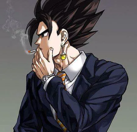 High Quality Smoking Vegito Blank Meme Template