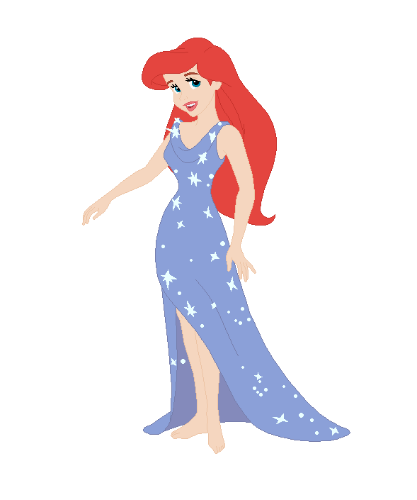 Ariel in her Sparkly Glitter Dress Meme Template
