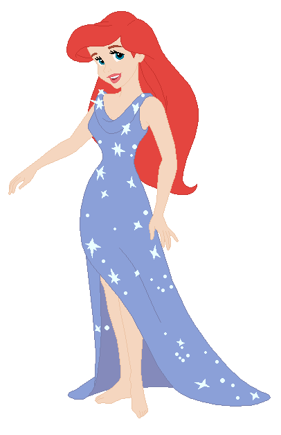 Ariel in her Sparkly Glitter Dress Meme Template