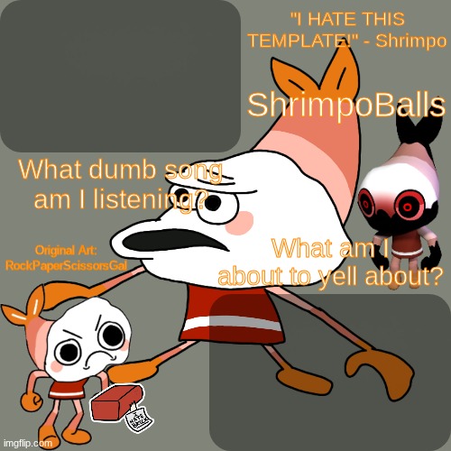 Some temp I made for ShrimpAss.mp3 | image tagged in shrimpoballs announcement,shrimpo,dandy's world | made w/ Imgflip meme maker