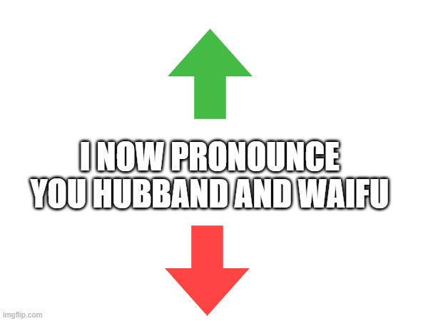 I now pronounce you hubband and waifu Blank Meme Template