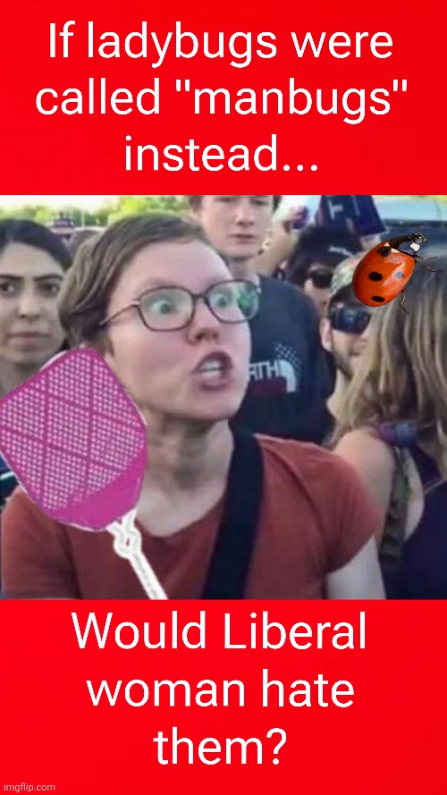 Manbugs | image tagged in liberal logic,politics lol,funny memes | made w/ Imgflip meme maker