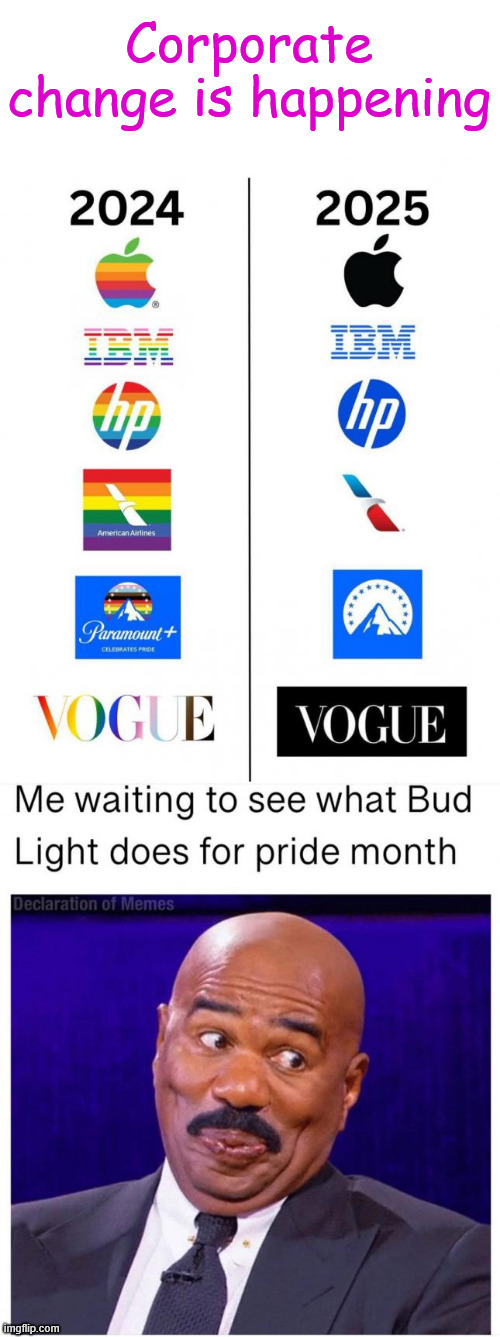 Corporate change is happening | Corporate change is happening | image tagged in more and more people,leaving the delusion | made w/ Imgflip meme maker