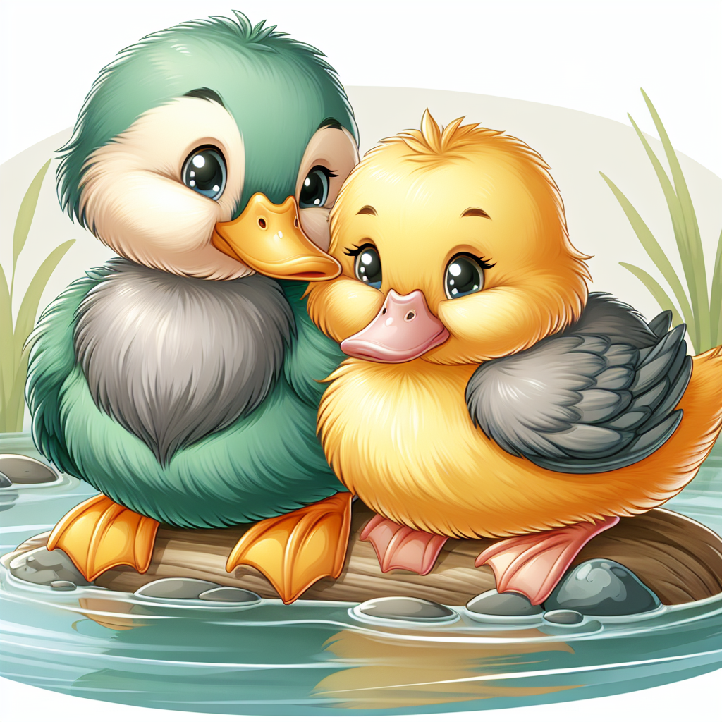 2 ducks snuggling Blank Meme Template