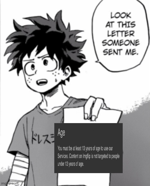Deku shows terms of use | image tagged in deku shows terms of use | made w/ Imgflip meme maker