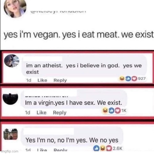 I’m a what now? | image tagged in yes,no,virgin,sex,vegan | made w/ Imgflip meme maker