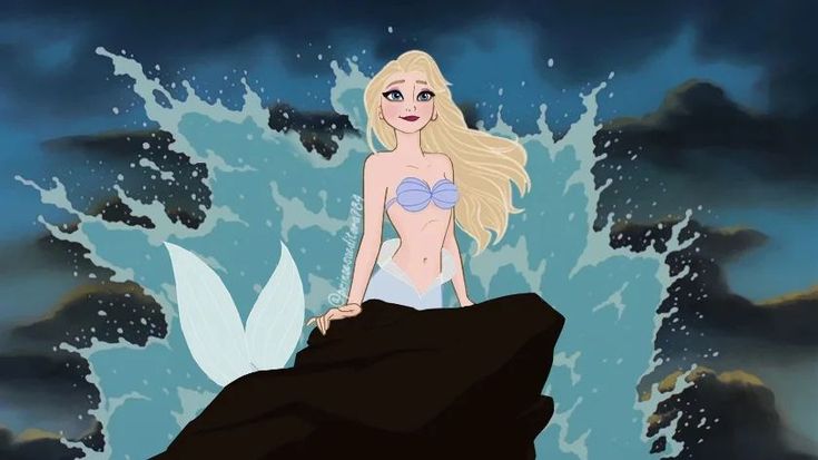 elsa mermaid Blank Meme Template